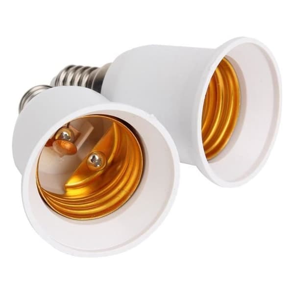 LED-glödlampssockelomvandlare, E14 till E27-adapter, 6 stycken