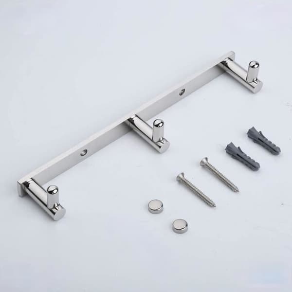 Klädkrok - 304 rostfritt stål - 3 krokar - 15,5 cm längd