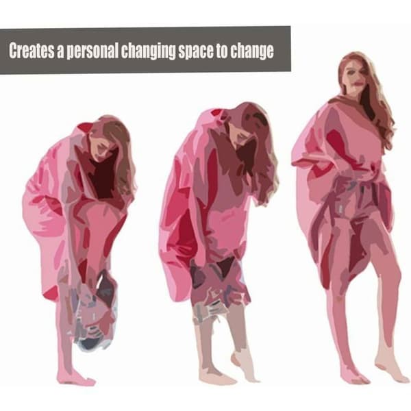 Surfponcho - Mikrofiber - Snabbtorkande - Extra stor huva - Optimal komfort