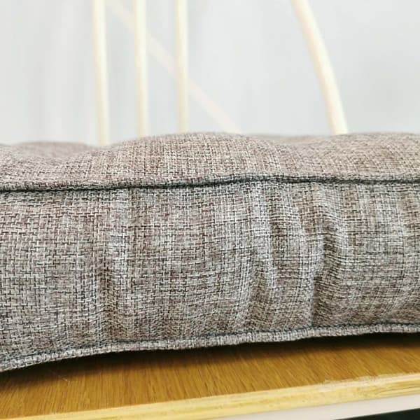 Trädgårdsstolsdyna - 40 x 40 x 10 cm - Bomull - 10 cm tjock - Grå