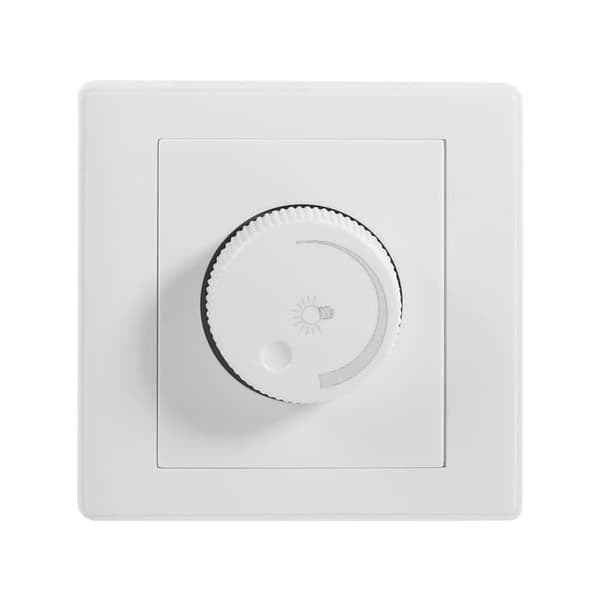 Dimmerbrytare - Säker och hållbar - Vit - Max 100W - Inomhusinstallation - Vridbar