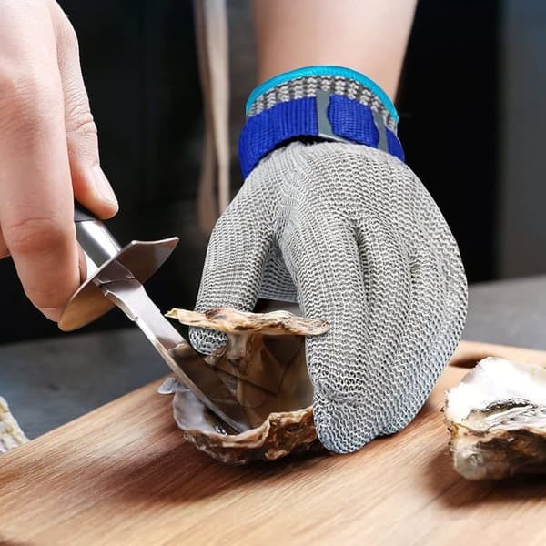 Skärbeständiga handskar, arbetshandskar, köksskydd för fiskfilé, köttskärning, mandolin, ostron och snideri (2-pack)