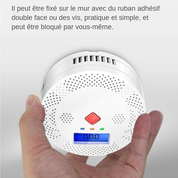 Kolmonoxiddetektor, bärbar gasövervakningssensor, förgiftningslarm, WiFi-version