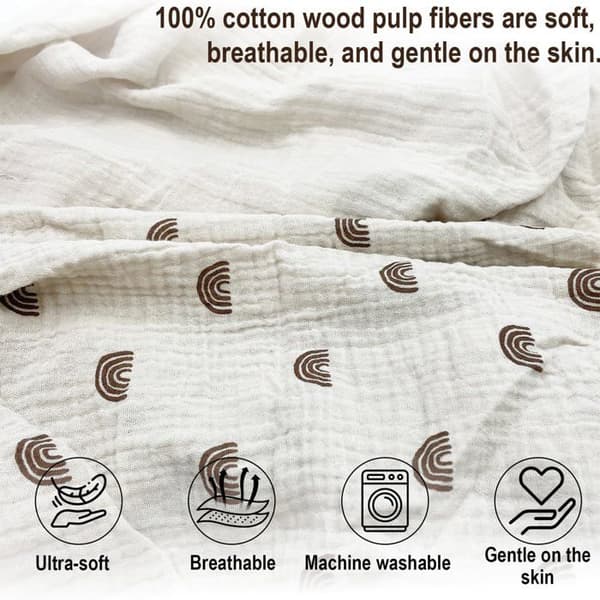 2 Muslin-underlakan för samsovning 82x41cm 100% bomull, ovala, timglasformade och rektangulära