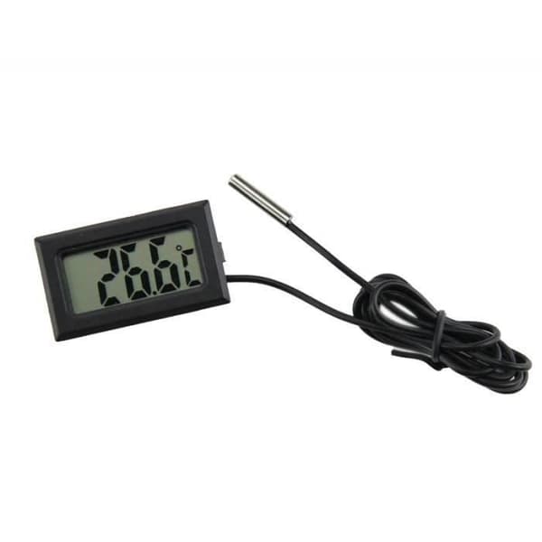 Termometer - LCD - Minisond 1M - Svart - Mätnoggrannhet - För kylskåp och frysar