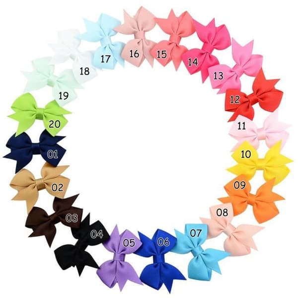20 st Hårrosetter Hårklämmor för Babyflickor