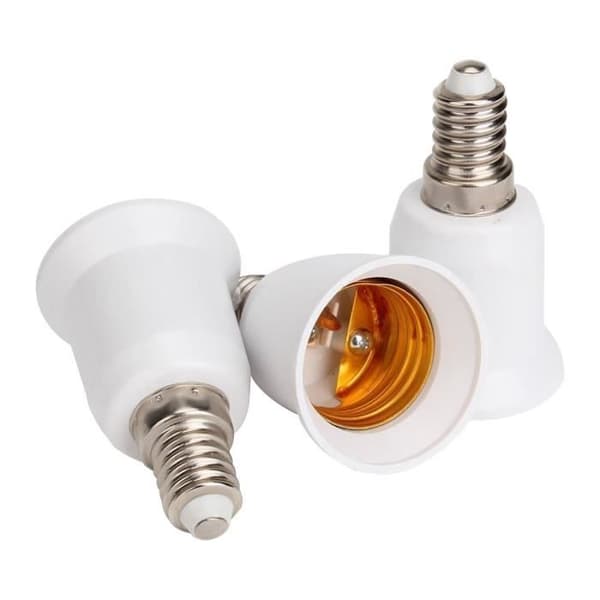 LED-glödlampssockelomvandlare, E14 till E27-adapter, 6 stycken
