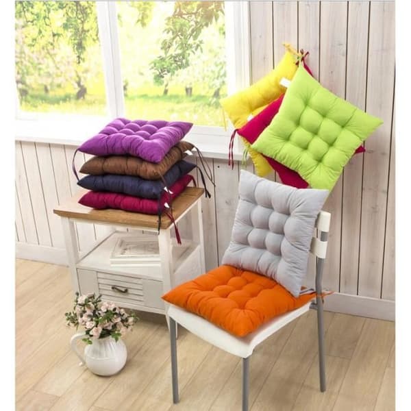 Stolsdynor - Set om 4 - Mjuk Bomull - 40x40cm - Orange