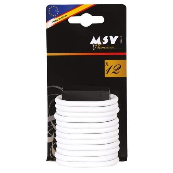 MSV - Förpackning med 12 Premium Vita Duschdraperiringar