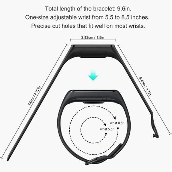 5-pack ersättningsarmband kompatibelt med Samsung Galaxy Fit 2