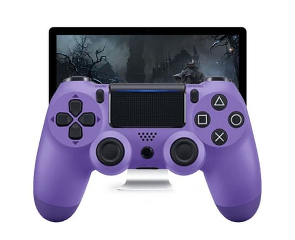 PS4 Trådlös Spelkontroll, Bluetooth Dubbel Joystick - Elektrisk Lila