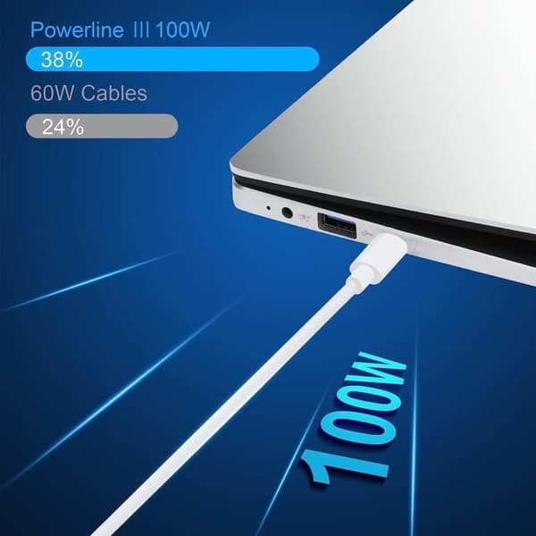 2M USB C till USB C-kabel, USB Typ C 100W 20V-5A PD Snabbladdning med E-Mark Chip Laddningskabel och Datakabel, [Z897]