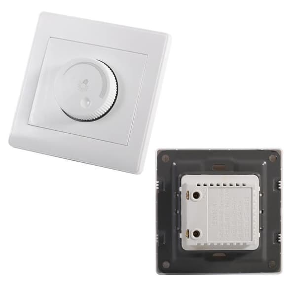 Dimmerbrytare - Säker och hållbar - Vit - Max 100W - Inomhusinstallation - Vridbar