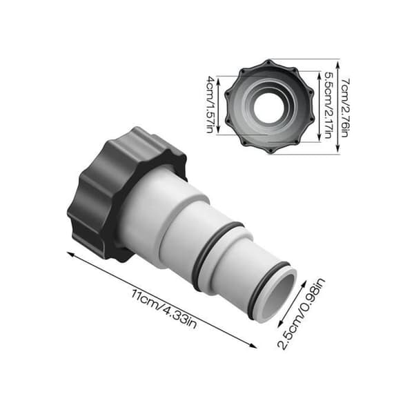 Intex Poolslangadapter - Poolkoppling - 1,5\" och 1,25\" anslutningar - Slitstark plast