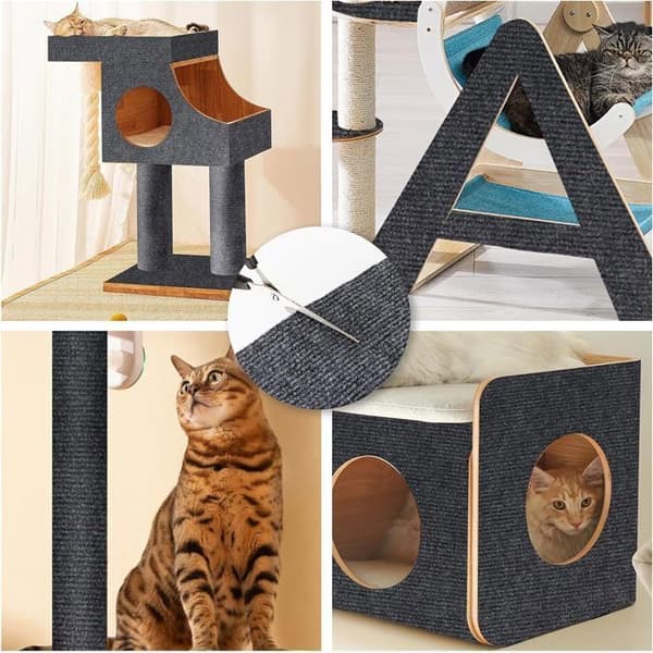 Selvklebende klorestativ for katt, klatre-klorestativ, DIY-tilpassbar klorematte, beskytter møbler og sofaer