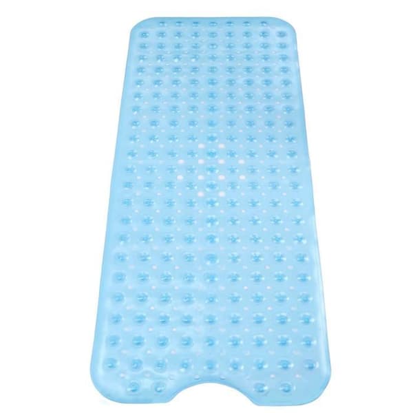 Halkfri Säkerhetsbadmatta 100 x 40 cm Halkskydd för Badkar, Duschar, Badrum Blå