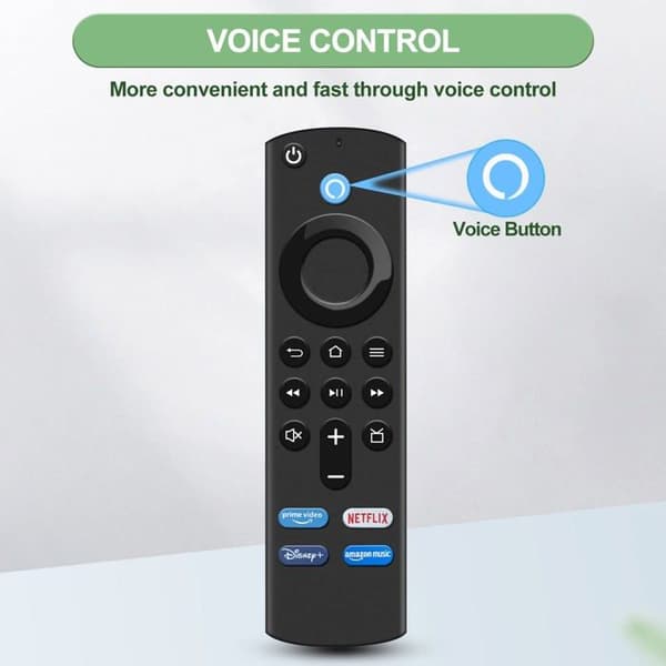 Ersättningsröstfjärrkontroll (3:e generationen), L5B83G fjärrkontroll kompatibel med Amazon Fire TV Stick, Fire TV (3:e generationen)