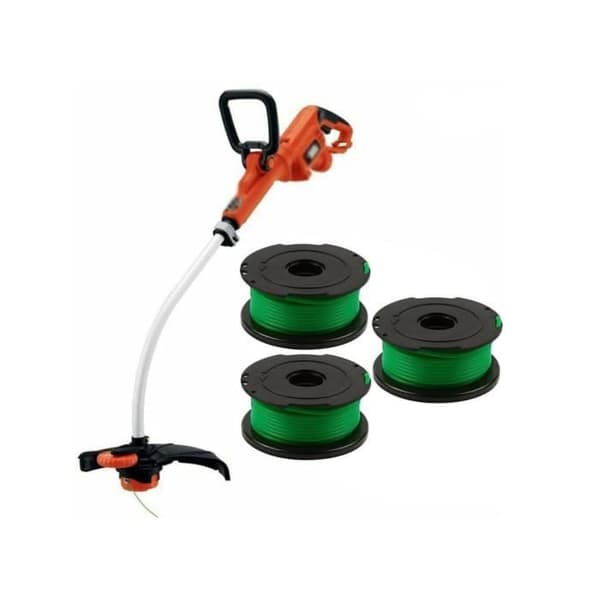 Förpackning med 6 gröna trimmerlinspolar för Black & Decker GL7033 GL8033 GL9035 A6482