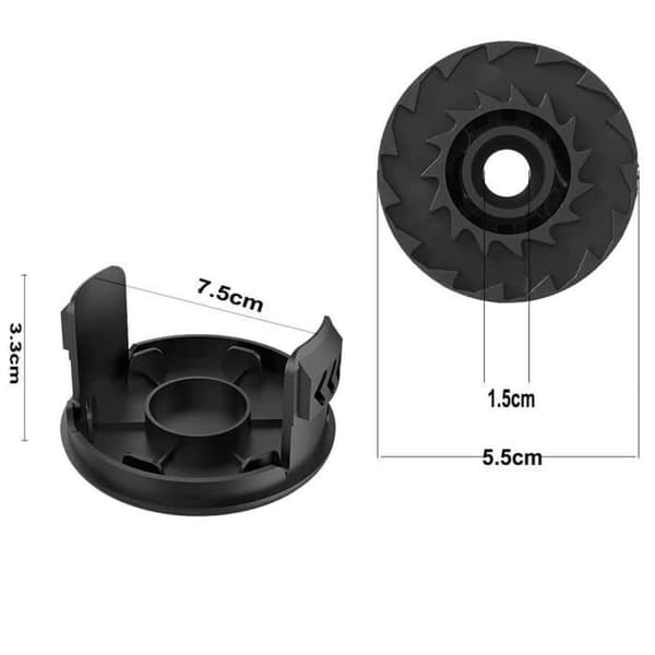 Trådspole för BOSCH EasyGrassCut 18 23 26 - Svart - 2-pack ersättningstrådspolar