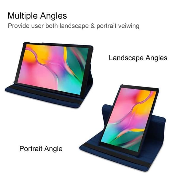 Surfplatta - Samsung - Galaxy Tab S6 Lite - Skyddsfodral - 360° stativ - PU-läder - Blå