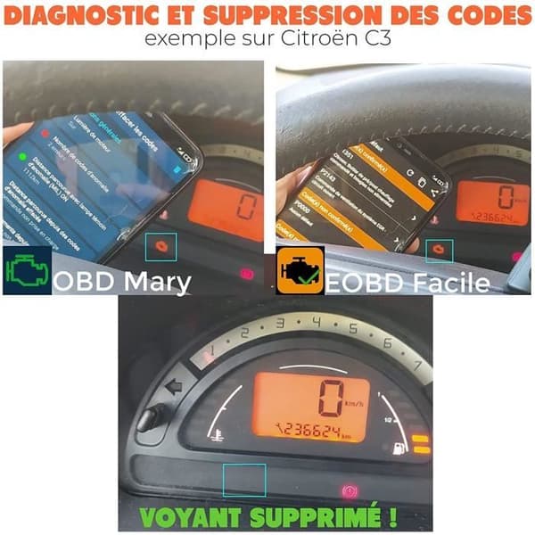 OBD2 Diagnostikverktyg - Fransk Säljare - WiFi - Kompatibel med iPhone och Android - Universell - 2022