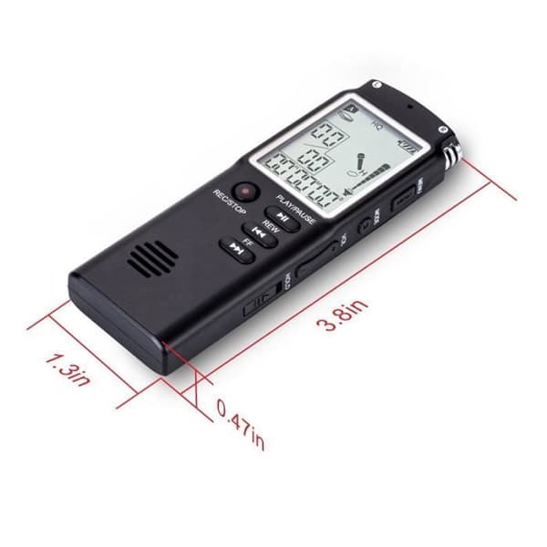 Digital röstinspelare - CODREAM - 16 GB - Högkvalitativ inspelning - MP3-spelare - Svart