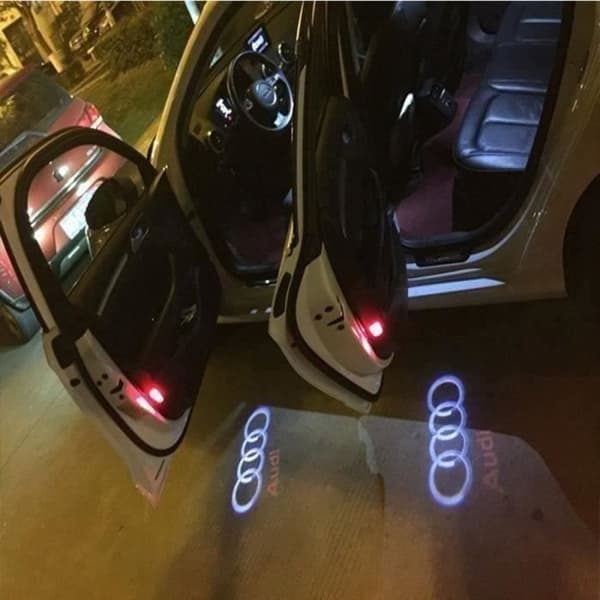 2x LED dörrbelysning för Audi bildörr, projektionslogotyp L190 I03548 - CSECRG#0727-A0779