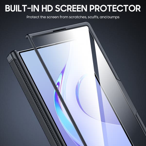 Samsung Z Fold 7 Mobilcover, Dobbelt Linsebeskyttelse & Skydbar Multifunktionel Klips, Holdbart Telefoncover
