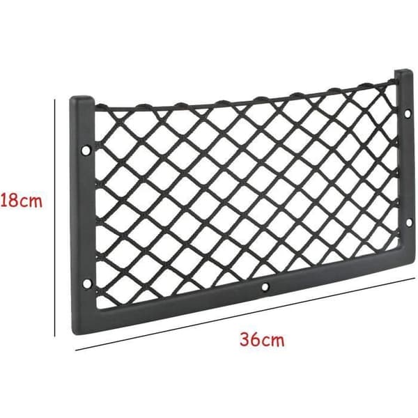 Bilförvaringsnät - MARSEE - 2-pack - 36 x 18 cm - Hög elasticitet - Svart