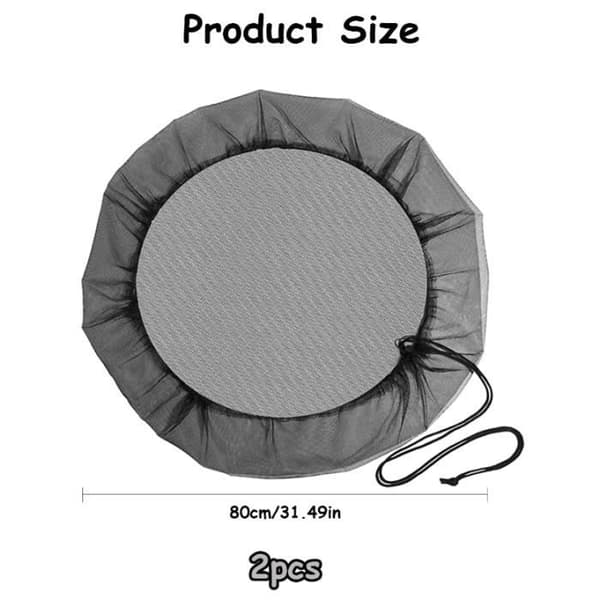 Regntunneskyddsnät - 2 delar - 80 cm - Justerbart - Nylon - Insektsskydd