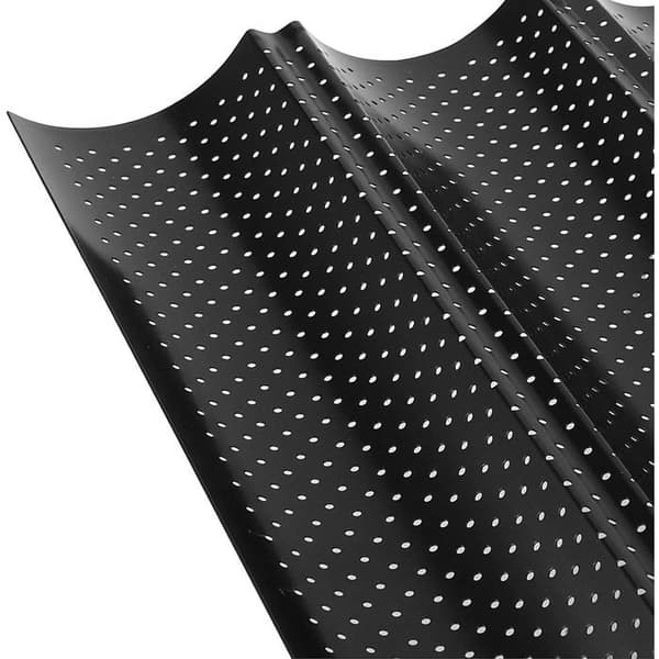 Bakform, 4 perforerade baguetteformar 38cm - non-stick franskt bröd