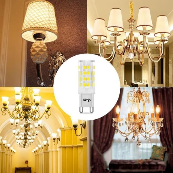 Kimjo G9 LED-lampor - Kallvit 6000K 400LM - 10 stycken