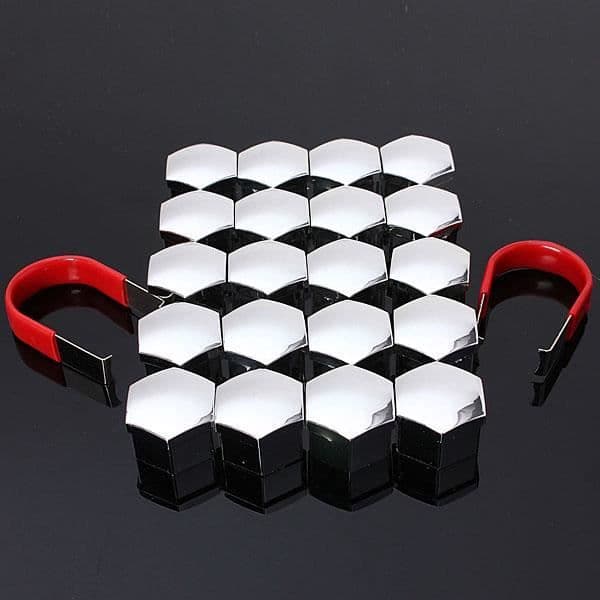 TEMPSA 20x 17mm Krom Plast Sexkantig Hjulmutter