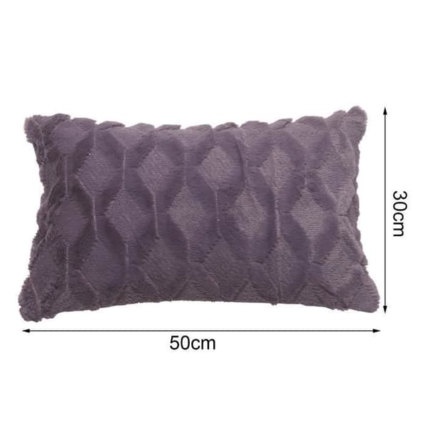 2-pack rektangulära kuddfodral 30 cm x 50 cm i plysch skandinavisk stil enfärgad - Beige