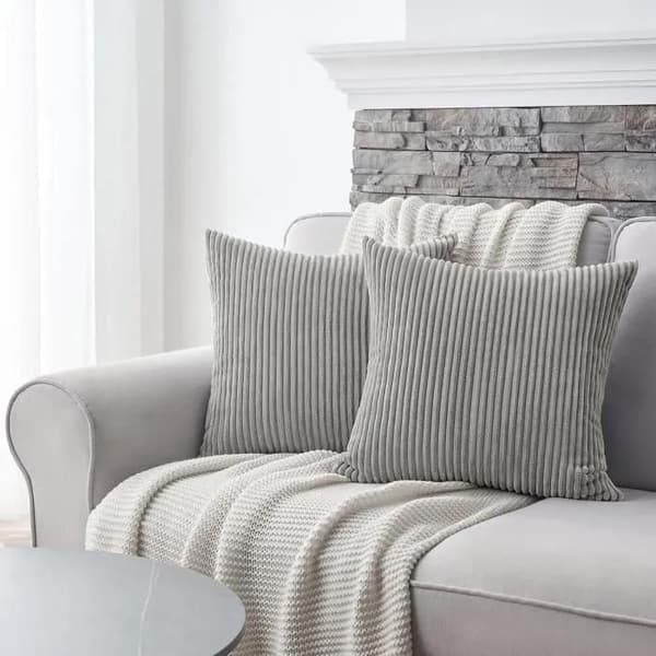 Kuddfodral - FUIENKO - Set om 2 - 40x40cm - Polyester - Grå