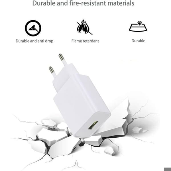 5V USB-laddare 2-pack - Kompatibel med iPhone, Samsung - Kortslutningsskydd
