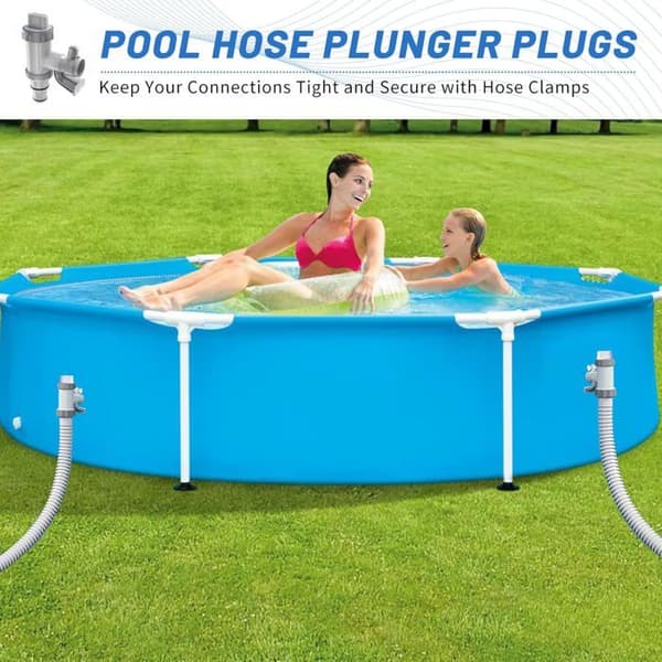 Ovanjordisk poolslangadapter, tillbehör till poolpumpsystem, för 32/38 mm slang (2-pack)