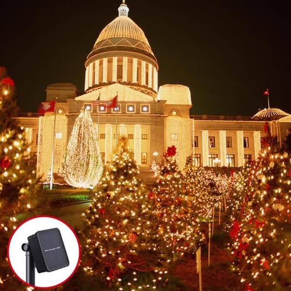 22m 200 LED Solar Ljusslinga för Utomhus Trädgård Uteplats Bröllop och Julfest