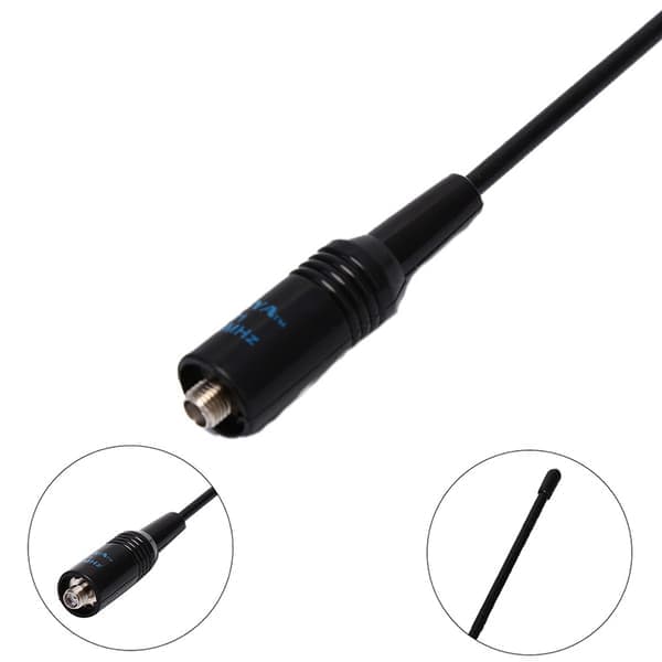 NA-771 SMA-hun Dual Band 10W Antenne til Baofeng UV5R UV-82 Sort one size