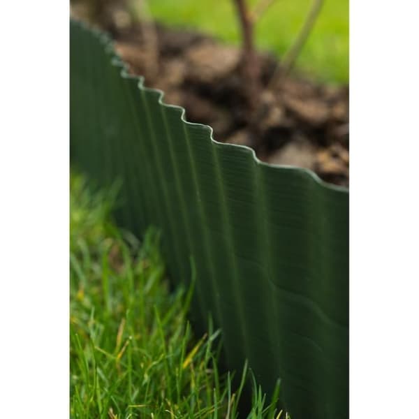 Grön gräskant i polyeten, 15 cm hög x 9 m lång - NATURE