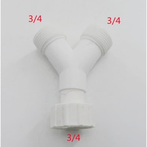 Y-koppling - Ospecificerad - Dubbel för utomhuskran - 3/4\" diameter - Slitstark ABS - Enkel att installera