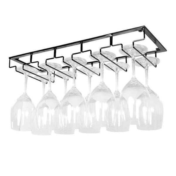 Hängande glashylla - KATOOM - 50cm - Svart - 10 platser - Samtida design