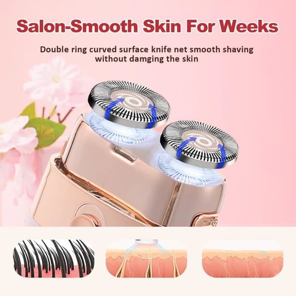 Elektrisk epilator - Bärbar rosa - Ansikte & armar - USB-C-uppladdningsbar - Smärtfri