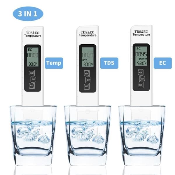 Digital vattenkvalitetstestare TDS CE temperaturmätning CE för dricksvatten, pooler, hydroponik