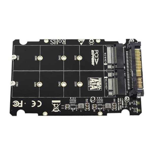 2-i-1 M.2 NVMe SATA U2PCB M.2 NVMe SSD Key M Key B SSD till U.2 SFF-8639 PCIe M2 Adapteromvandlare Datordelar