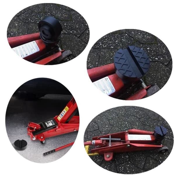 Set med 2 gummiblock, hydrauliska biljackkuddar, solida biljackkuddar för billyftar, skyddar botten