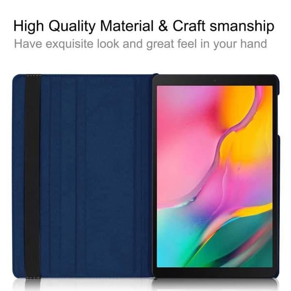 Surfplatta - Samsung - Galaxy Tab S6 Lite - Skyddsfodral - 360° stativ - PU-läder - Blå