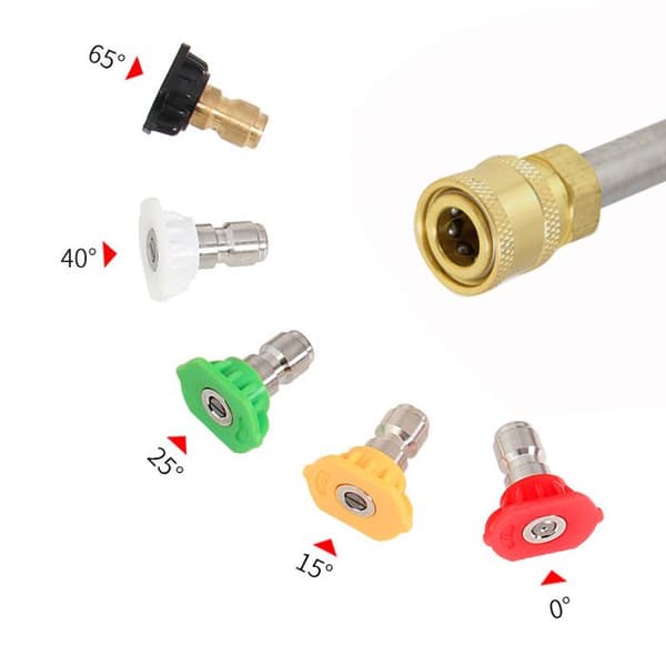 Högtryckstvättspistol med lans och 5 munstycken M22 - 3/4\" anslutning, ABS & mässing, 4000 psi