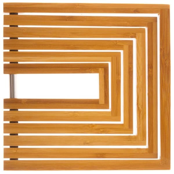 Utvidgningsbar \"Bambu\" Grytunderlägg 19cm Natur