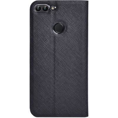 Etui folio - Huawei - P Smart - Läder - Svart - Sidoöppning Svart